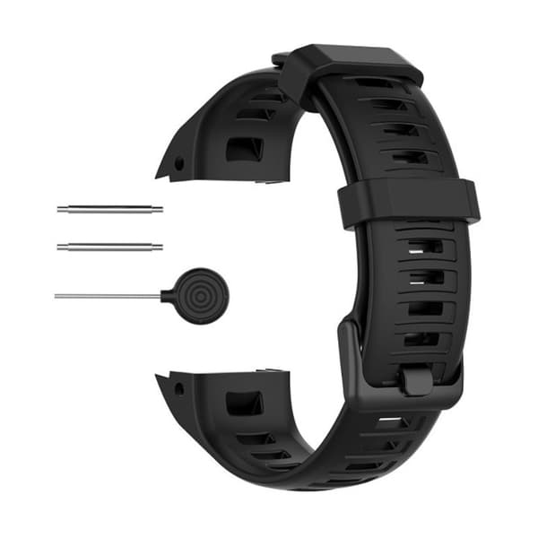 Garmin Instinct 2 Silikone Urrem, Sort, 22mm, Justerbar, Sport Black