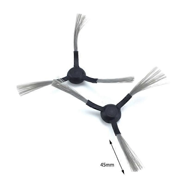 4 stk. reservedele til Mi 1C robotstøvsuger, sidebørste, sorte sidebørster Black  Gray