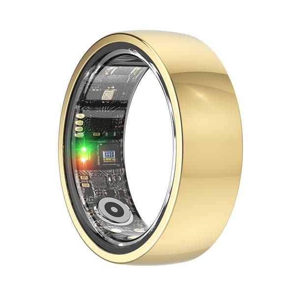 Smart Ring R1000, Søvnmonitor, Blodilt, Bluetooth 5.0, Guld, Størrelse 13