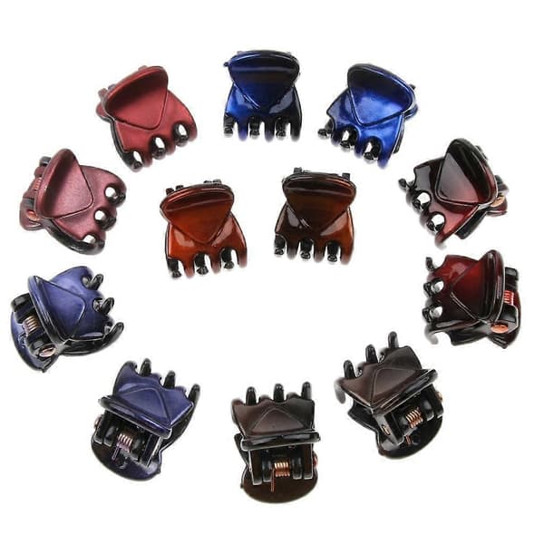 12 Mini Hårklämmor Hårnålar Tillbehör Barrettes