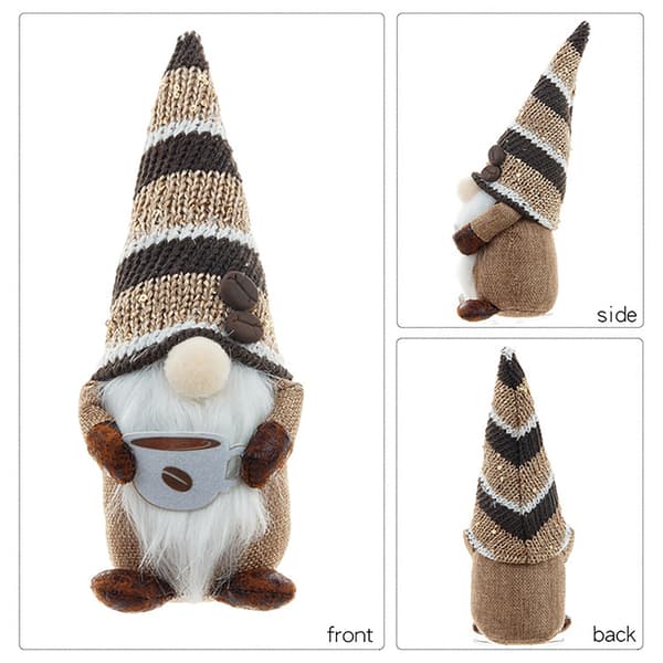 Kaffe Rudolf Tomtedocka, Randig Hatt, Inget Ansikte, Plyschprydnad