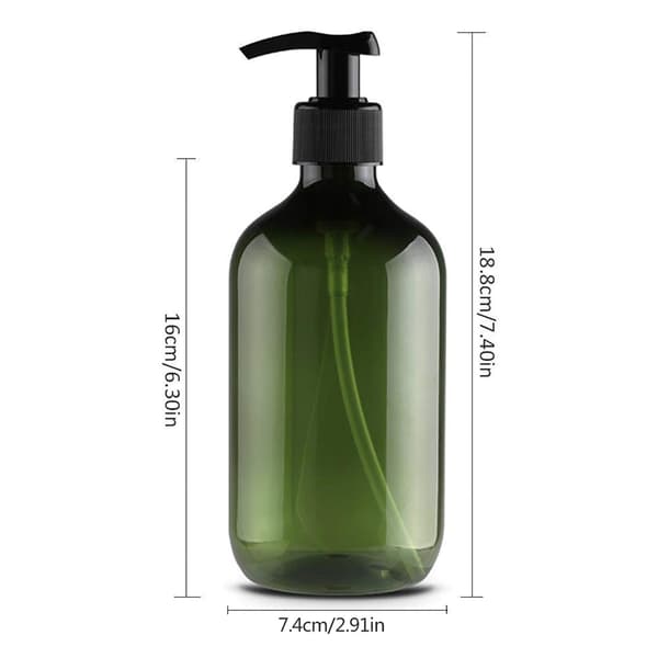 PET-pyöreäolkapäiset voidepullot, 500 ml, 4 kpl, shampoopullo, kirkas