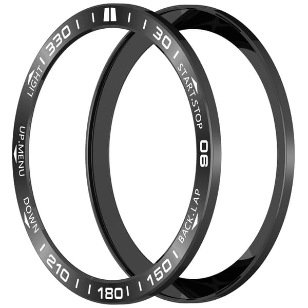 Rustfrit stålramme til Garmin Tactix 8 51mm Solar, sort, beskyttende ramme
