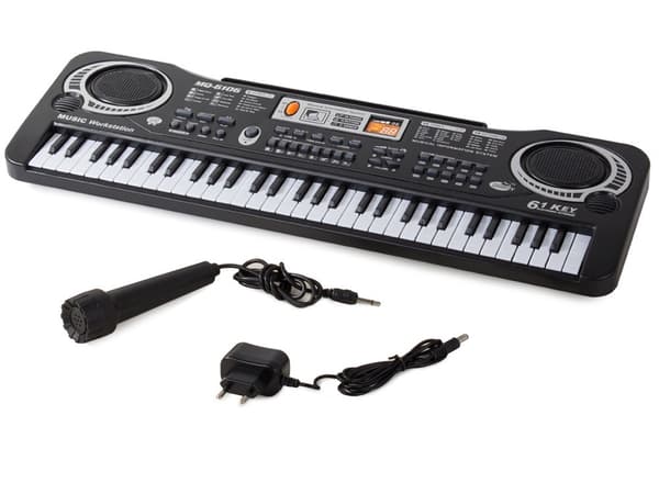 Elektronisk keyboard klaver til børn, med mikrofon, lærende legetøjsinstrument