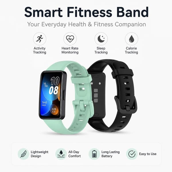 Urrem til Huawei Band 8, åndbar TPU, sort