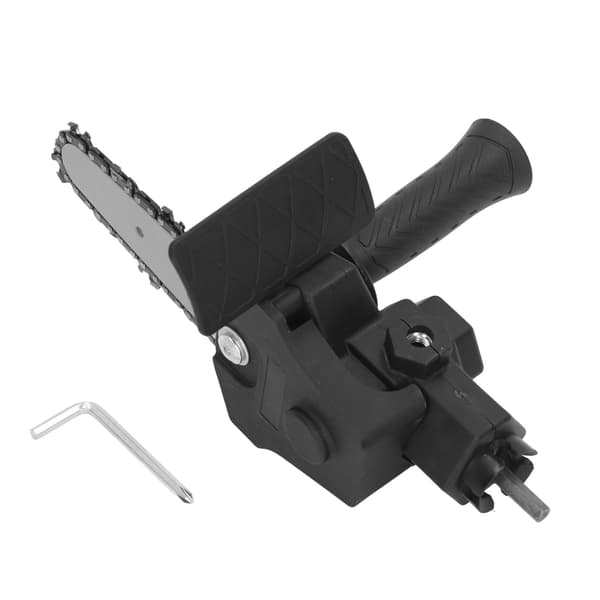 Sagkonverteringshodeadapter, rustfritt stål, plasthåndtak, elektrisk drill til sag, for 4-tommers drill, DIY