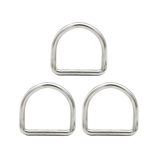 Hestesko Spenner Maskinvare Tilbehør Erstatning Rustfritt Stål D-ringer for 2.5cmx2.2cm
