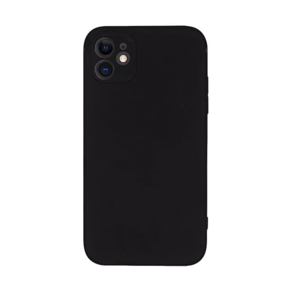 Hærdet glas-sæt med flydende silikonecover til Oppo A6, sort