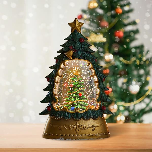 Jul-snögloblykta, lysande snögubbedekoration, batteridriven, vinterprydnad Christmas Tree