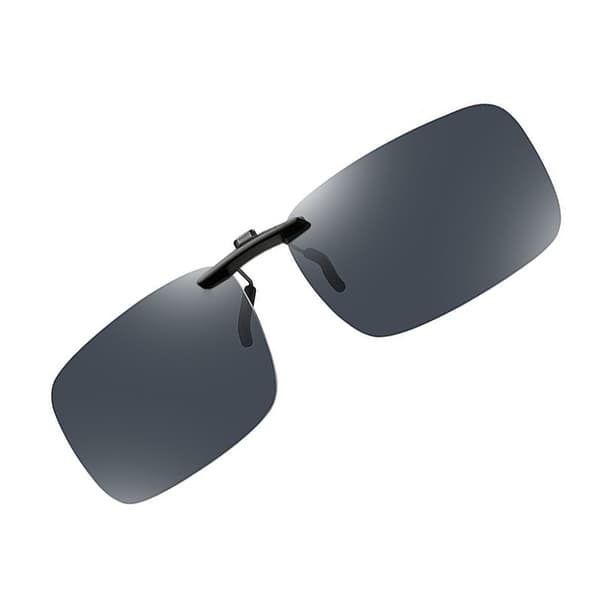 Polariserede Clip-On Solbriller, Sort, UV400 Beskyttelse, 180° Flip Design Black