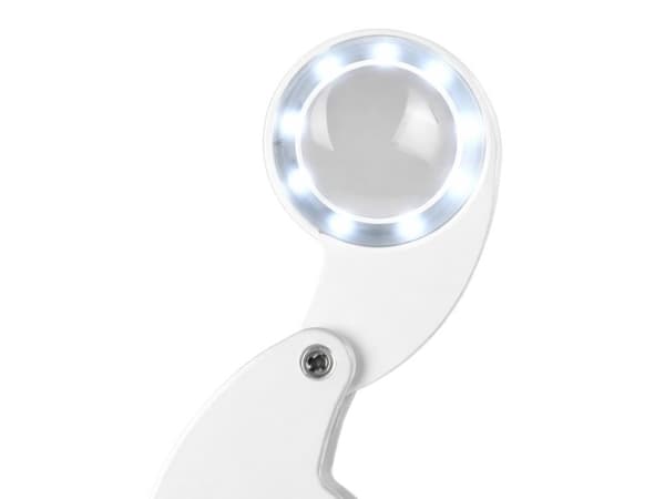 LED USB Uppladdningsbart Förstoringsglas, 60X, Vikbart, för Läsning och Hobby
