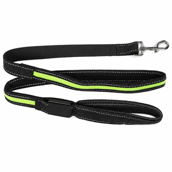LED hundesnor, 175 cm, nylon, reflekterende, lysende, nattevandring, sikkerhed