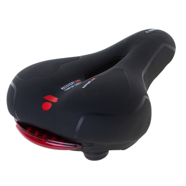 Bekväm cykelsadel, skumvaddering, LED-lampa, elastisk, bred, anatomisk
