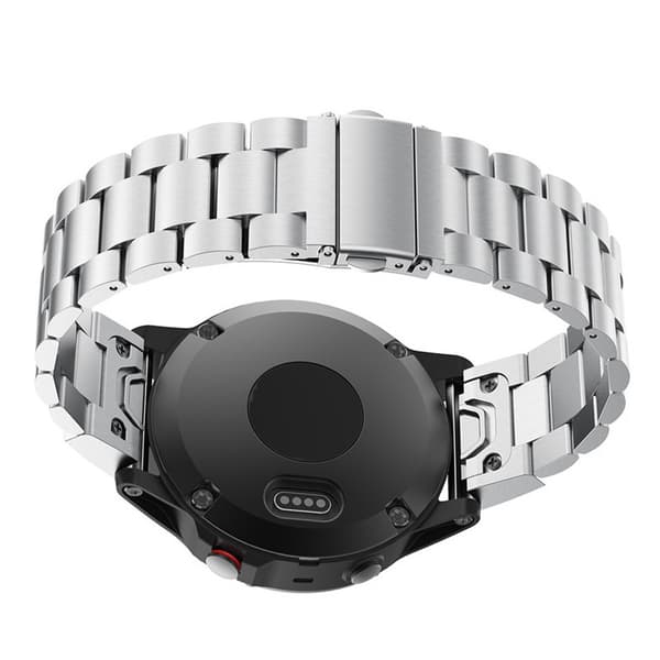 Sølv Quick Release Urrem til Garmin Fenix 6X, 26mm, Rustfrit Stål