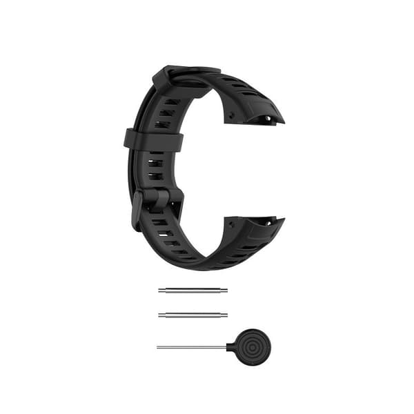 Garmin Instinct 2 Silikone Urrem, Sort, 22mm, Justerbar, Sport Black