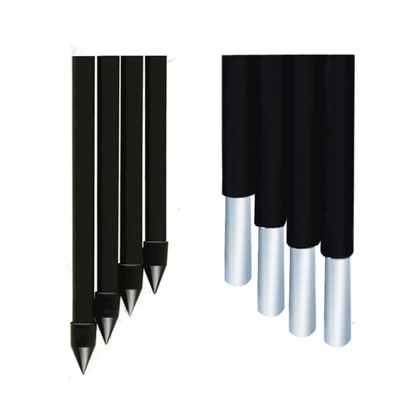 11 mm sort U-formet plantestøtte, rosetrellis, havevinstativ