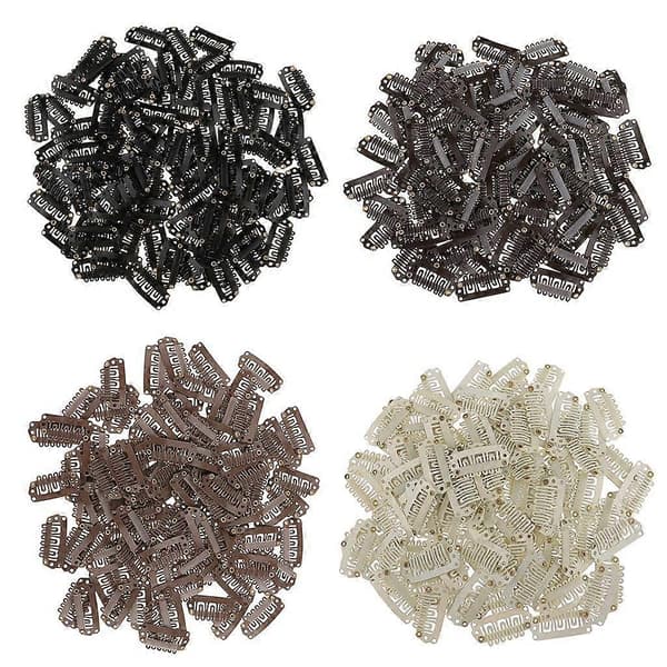 2x 100 st 28mm Metallklämmor för Peruk Hårförlängningar