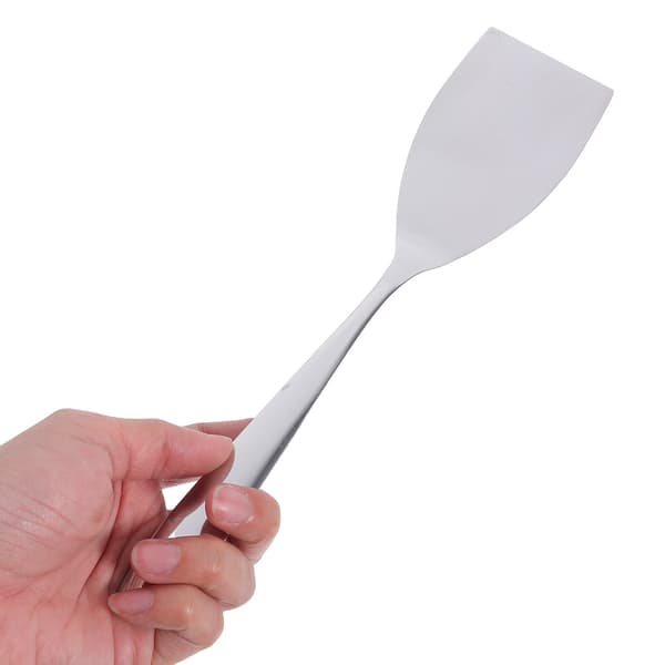 Köksspatel i rostfritt stål, silver, 25 cm, non-stick grillvändare för matlagning