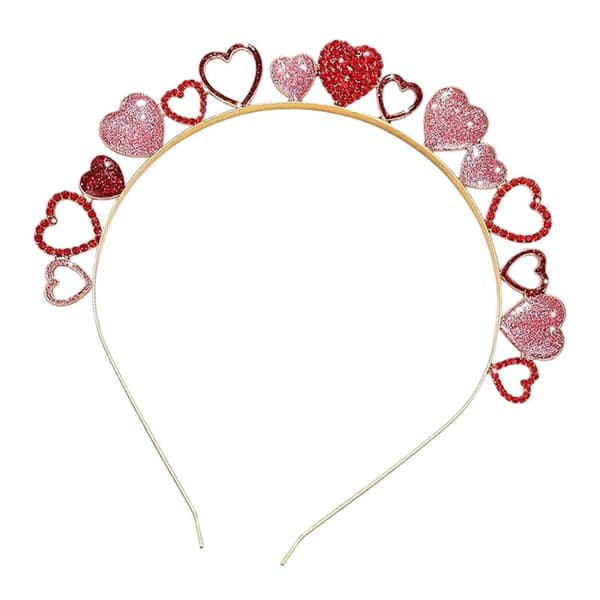Valentinsdagsgaver Hjerte Hårbøjle Glitterhjerte til kostume bryllupsscene