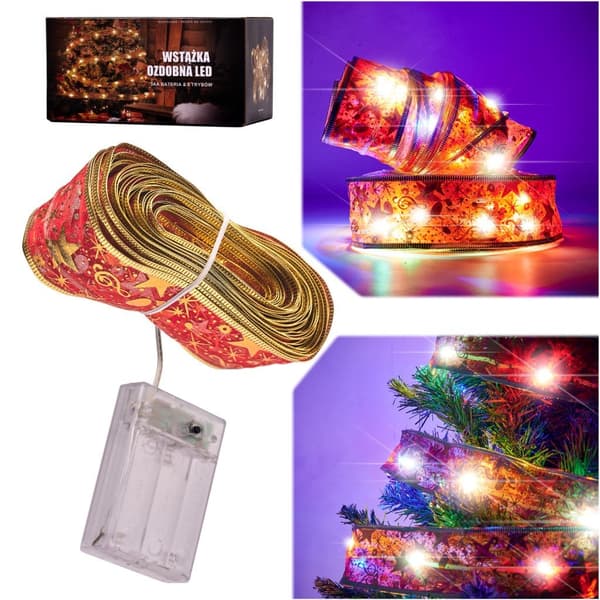 LED-jouluvalosarja, paristokäyttöinen, 10m, sisä- ja ulkokäyttöön