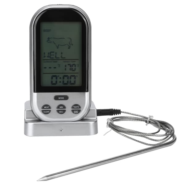 Trådløst digitalt kødtermometer med probe, til grill, BBQ og køkkenmadlavning