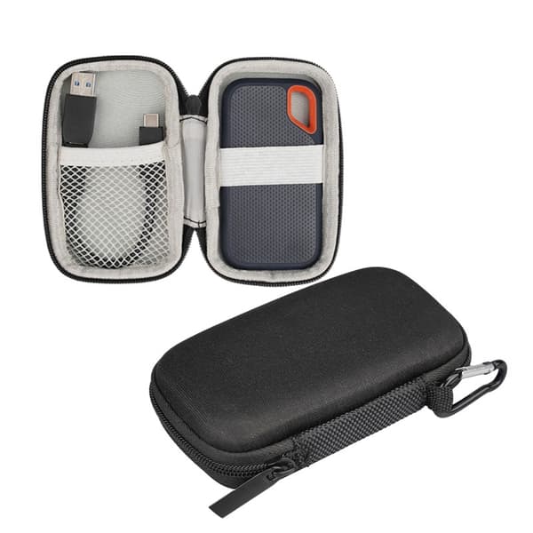 EVA Hard Case til SanDisk Extreme Portable SSD SDSSDE60-500G, Stødsikker, Sort