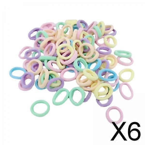 6x100 stk. Hårstrikker for kvinner, elastiske hårstrikker for tykt hår 6 Pcs