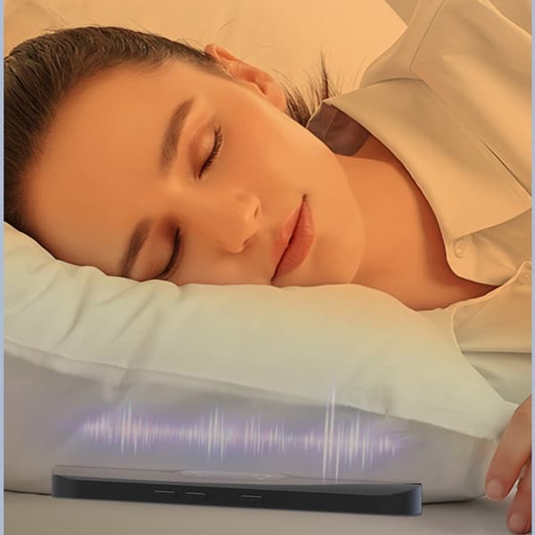 Benledning Bluetooth 5.4 Høyttaler, Putemusikkspiller med Timer, Søvn og Avslapning, Blå Blue