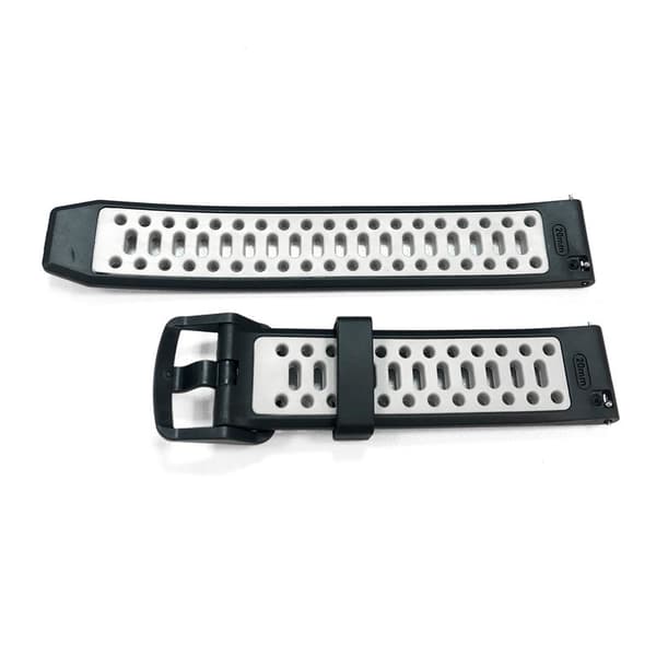 20 mm klokkerem for Coros APEX 42 mm/APEX 2/PACE 2, TPU, pustende, svart+hvit