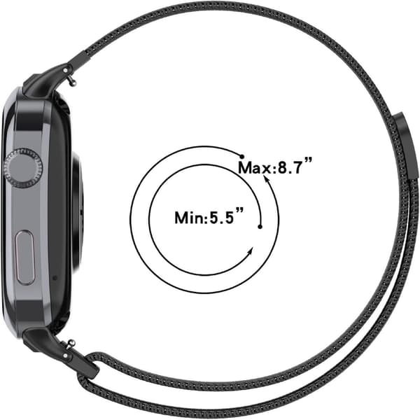 Flettet urrem i rustfrit stål kompatibel med Huawei Watch D2, magnetisk, slidstærk, lys guld