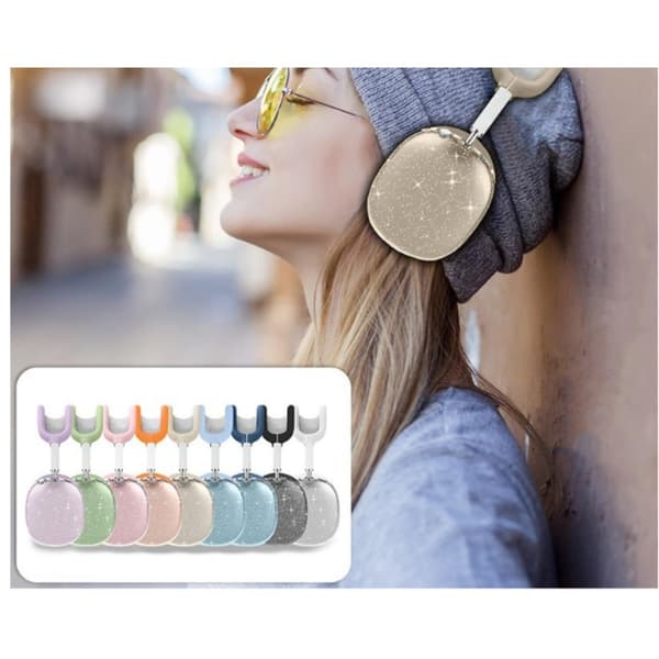 Silikondeksel til AirPods Max 2, 4-delt sett, Starlight, Vaskbart, Ripebestandig
