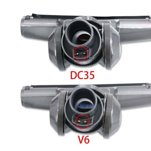 Moottoroitu lattiaharjapää yhteensopiva Dyson V6/DC62/DC45/DC44/DC59 kanssa, harmaa