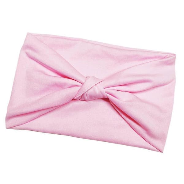 Yoga Boho Party Bredt Elastisk Hodebånd Hårbånd Bandana for Kvinner og Jenter Pink