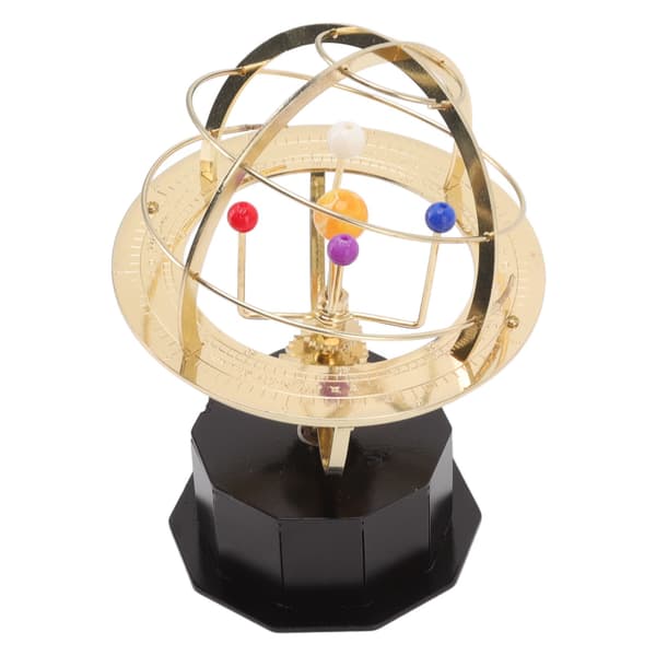 Metallmodell av solsystemet Orrery, stor dekoration för tonåringar