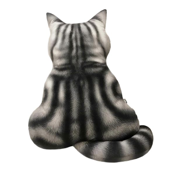 Katt Plysch Gosekatt Kudde Ornament Härlig Samlarobjekt Sovande Kramande back 51cm