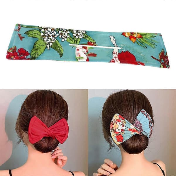 Salon Kvinner Elegant Deft Bun Making Mote Twist Hårbånd Wire Hodebånd Enkelt B