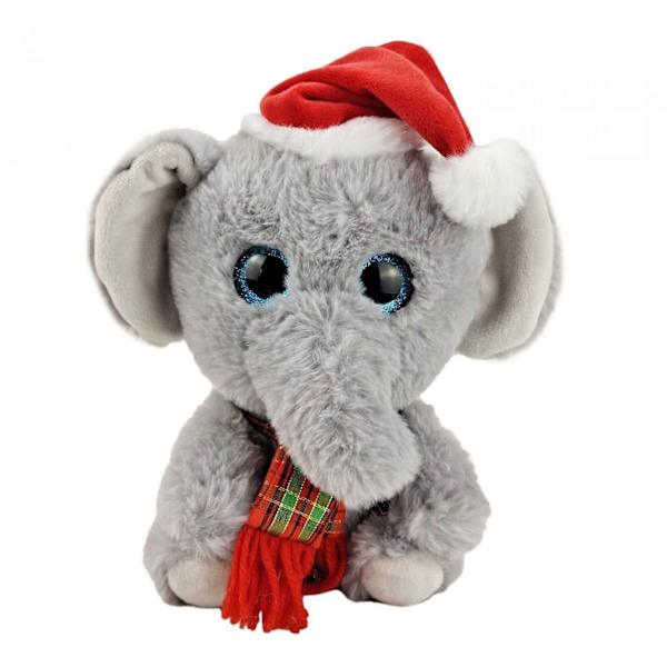 Udstoppede julebamser, tegneserie, bløde, søde julepynt Elephant