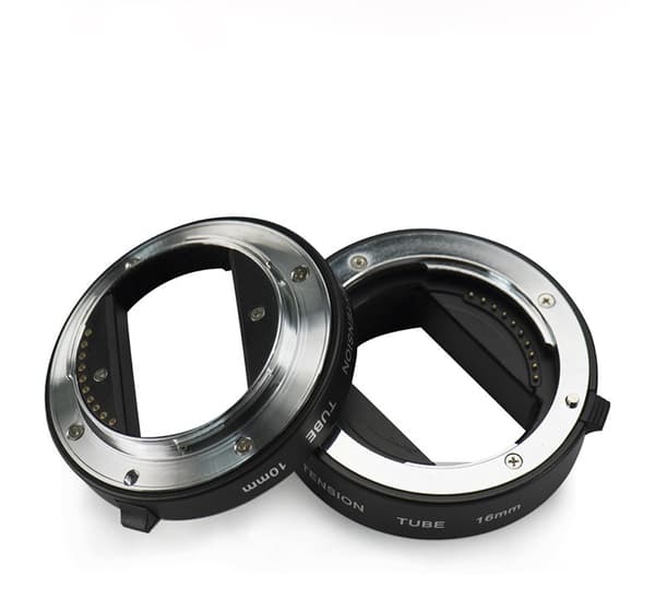 Makroforlængerrør til Sony E-Mount, 16mm & 10mm, Sølv, Nærfotografering