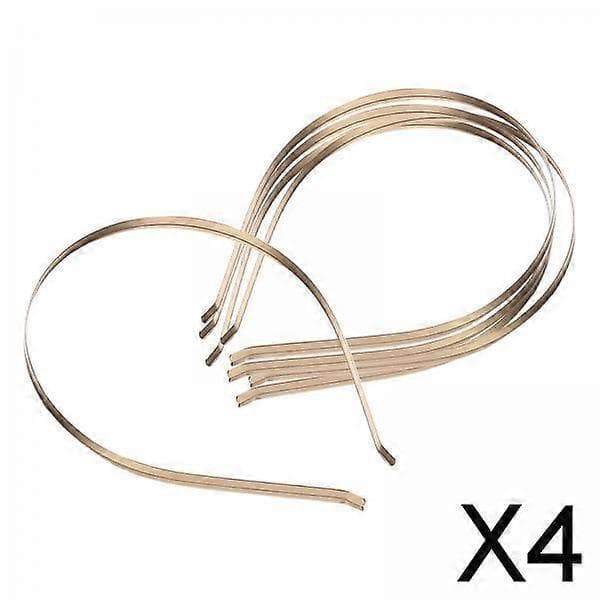 4x5 stk. 5 mm hårband i rustfritt stål Hodeplagg Håndverk Damer Jenter Kvinner Gull
