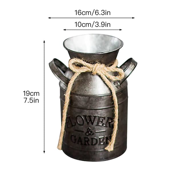 Retro metallblomsterpotte, høy vase til hjemmet, solid lett holdbar