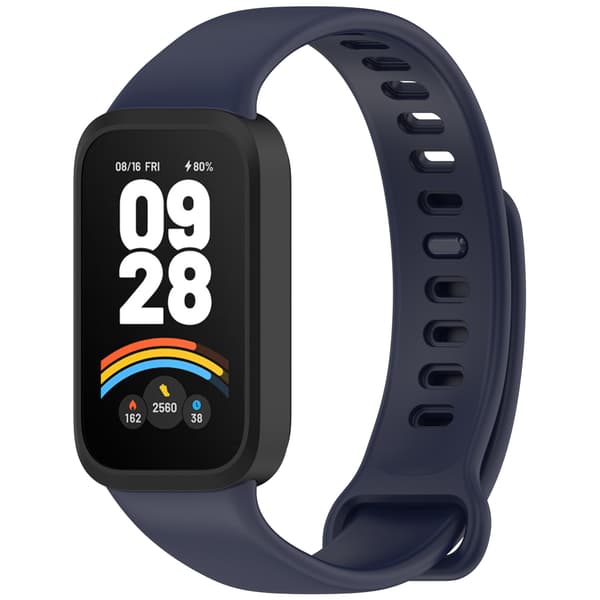 Erstatningsrem til Xiaomi Band 9 Active & Redmi Band 3, Blå, Silikone Blue