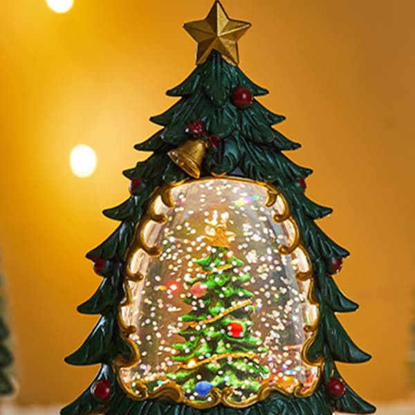 Jule-snekuglelygte, lysende snemandsdekoration, batteridrevet, vinter-julepynt Christmas Tree