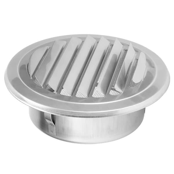 304 Rustfrit Stål Ventilationsrørsdæksel, 125 mm Flad Gitter Ventilationshætte, Vindtæt Insektssikker