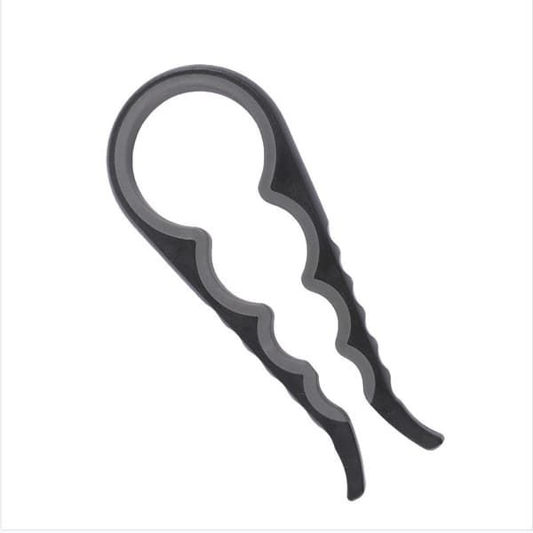 Multiåbnersæt, krukke-, flaske- og dåseåbner, ergonomisk, skridsikkert greb, sort grå