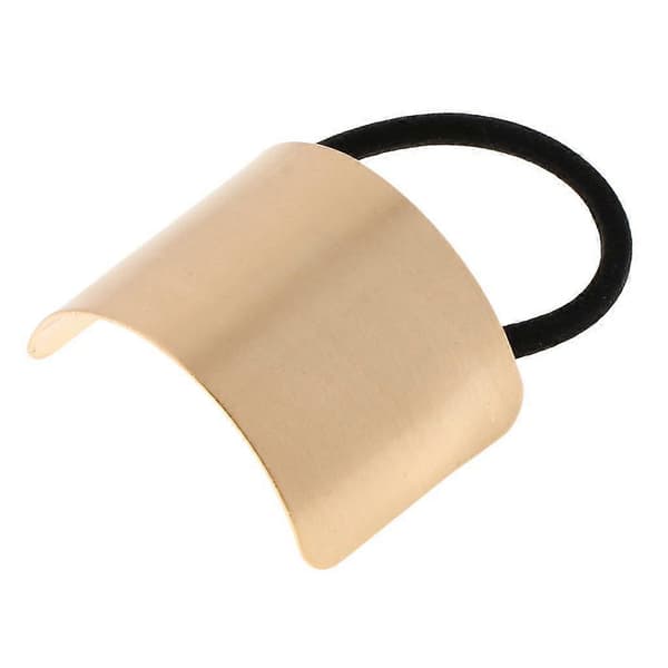 3-4-pack Hår Hästsvans Ring Omslag Metall Manschett Hållare Elastiskt Rep Band Guld 4 Pcs