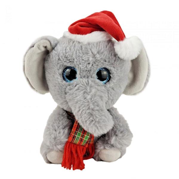 Udstoppede julebamser, tegneserie, bløde, søde julepynt Elephant
