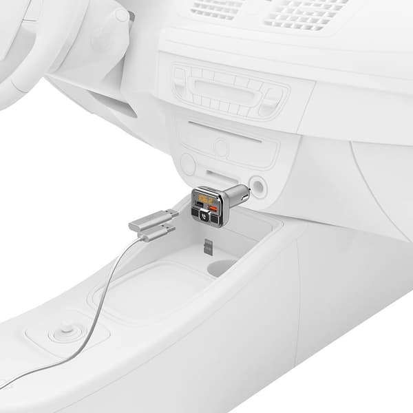 Bluetooth FM-sändare, handsfree-bilsats, QC 3.0 USB-laddare