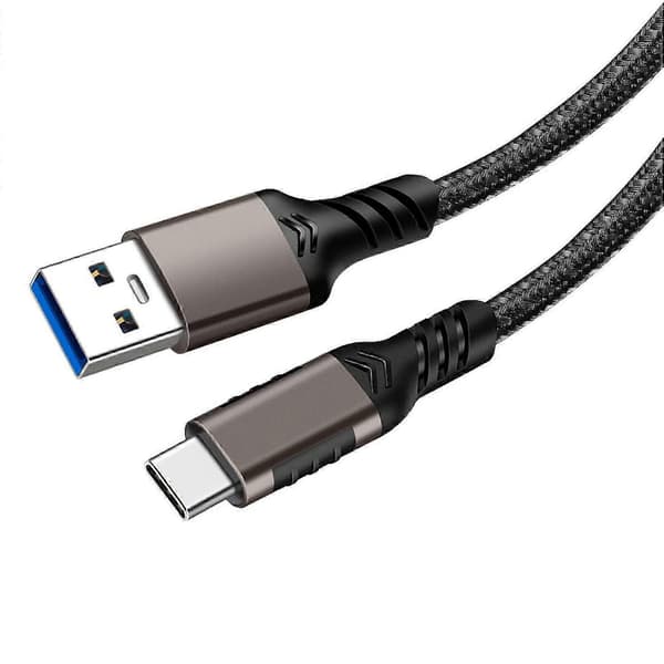 USB A til USB C-kabel USB 3.2 10 Gbps USB C-datakabel 20V 3A 60W hurtiglading for USB C mobiltelefon ekstern SSD 3m