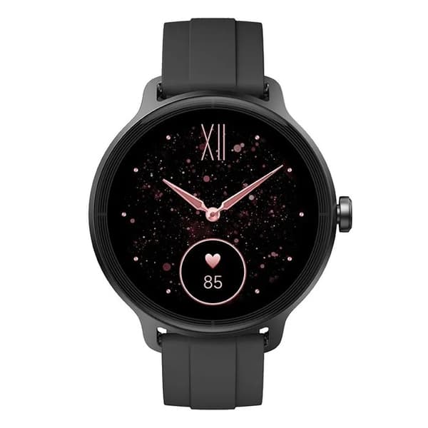 Dame Smartwatch, 1,27\" Touchskærm, Sundhedsmonitor, Puls, Blodilt, Søvntracker, Bluetooth Opkald, Sort