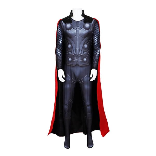 Thor Cosplay Kostumesæt, Sorte Strømpebukser og Kappe, Mænd Halloween Anime Rollespil